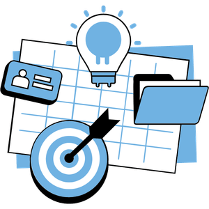 Icono diseño de estrategia de marketing digital