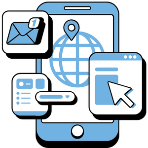 Icono implementación de estrategia de marketing digital