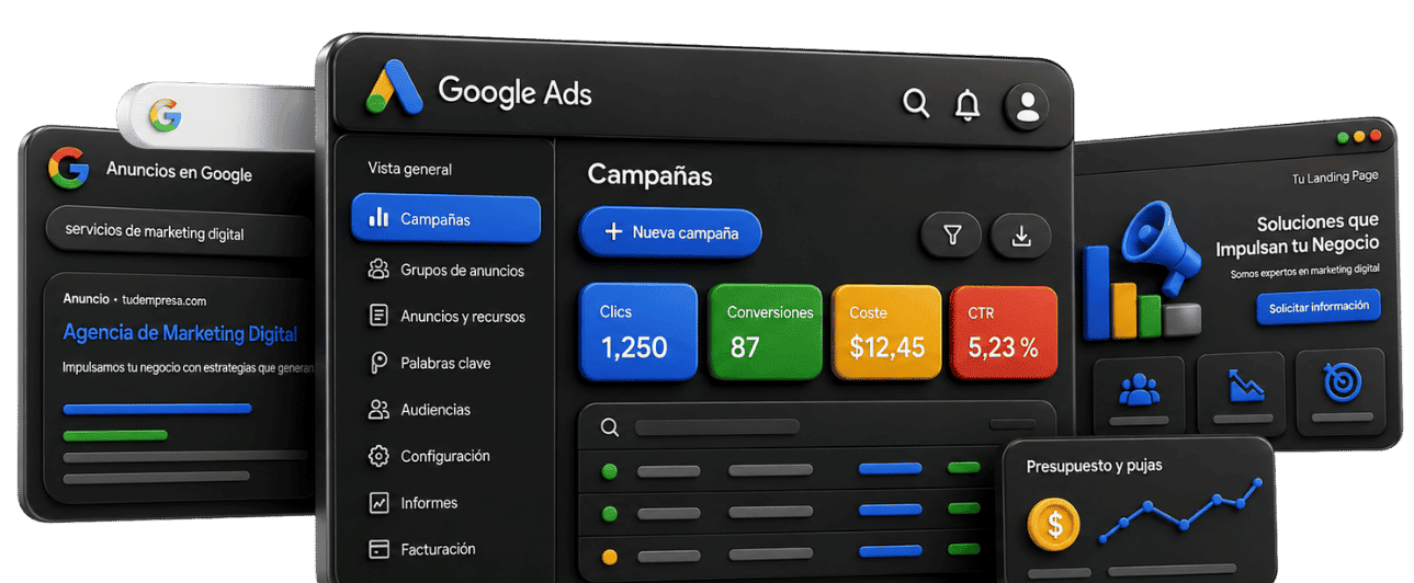 Estrategia de Google Ads gestionada por Neréa Digital