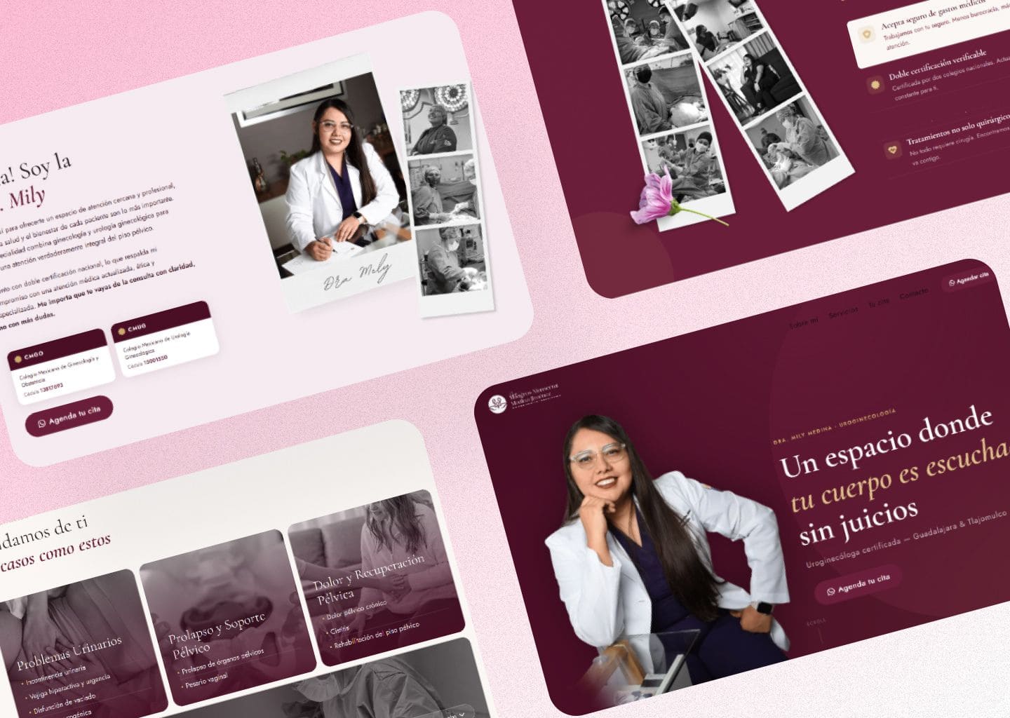 Landing page para consultorio médico de ginecología y obstetricia - proyecto de Google Ads de Neréa Digital