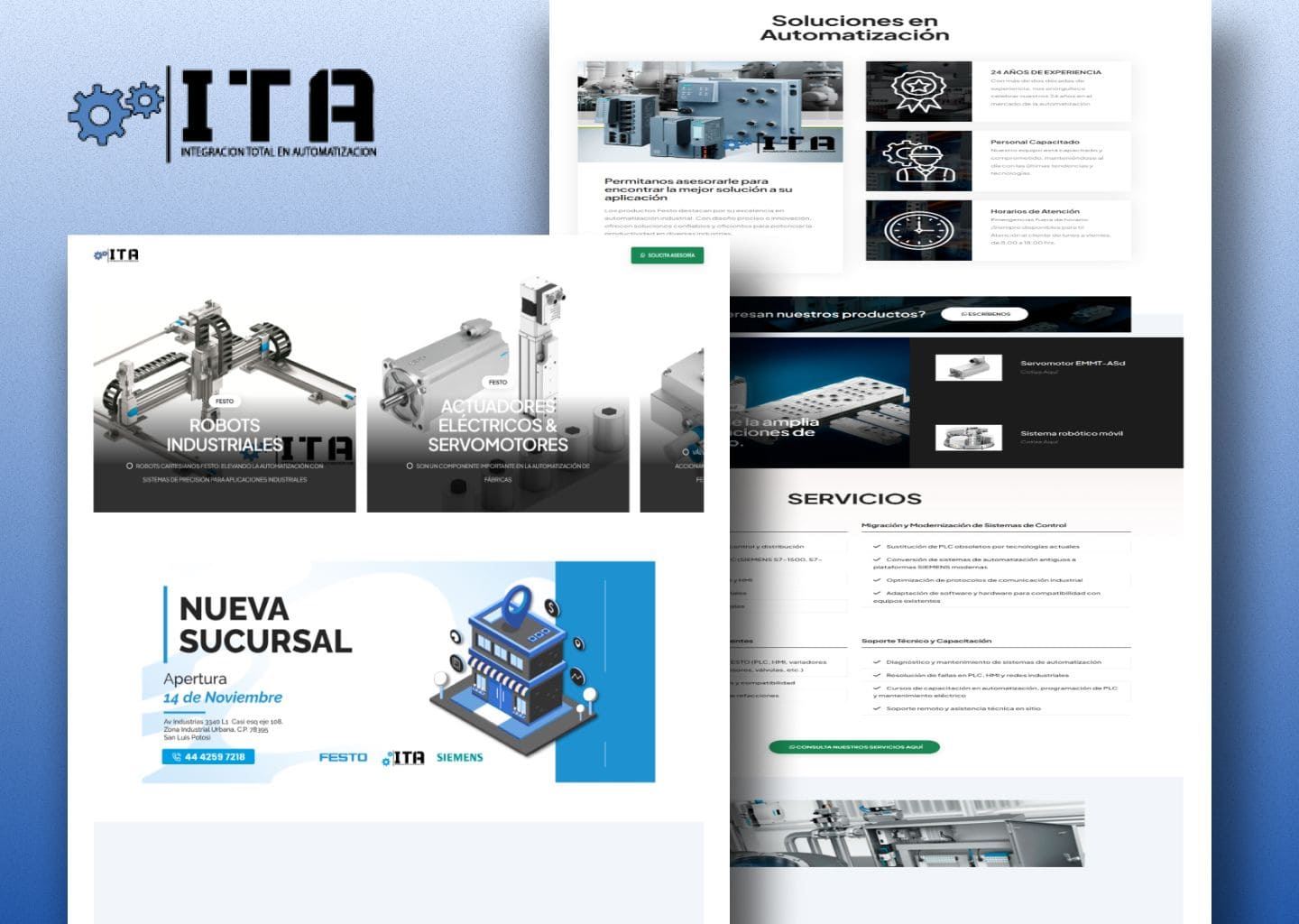 Landing page para empresa de automatización industrial - proyecto de Google Ads de Neréa Digital