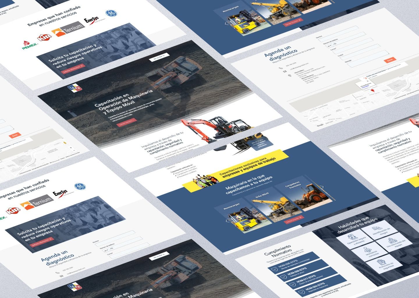 Landing page para capacitaciones industriales - proyecto de Google Ads de Neréa Digital