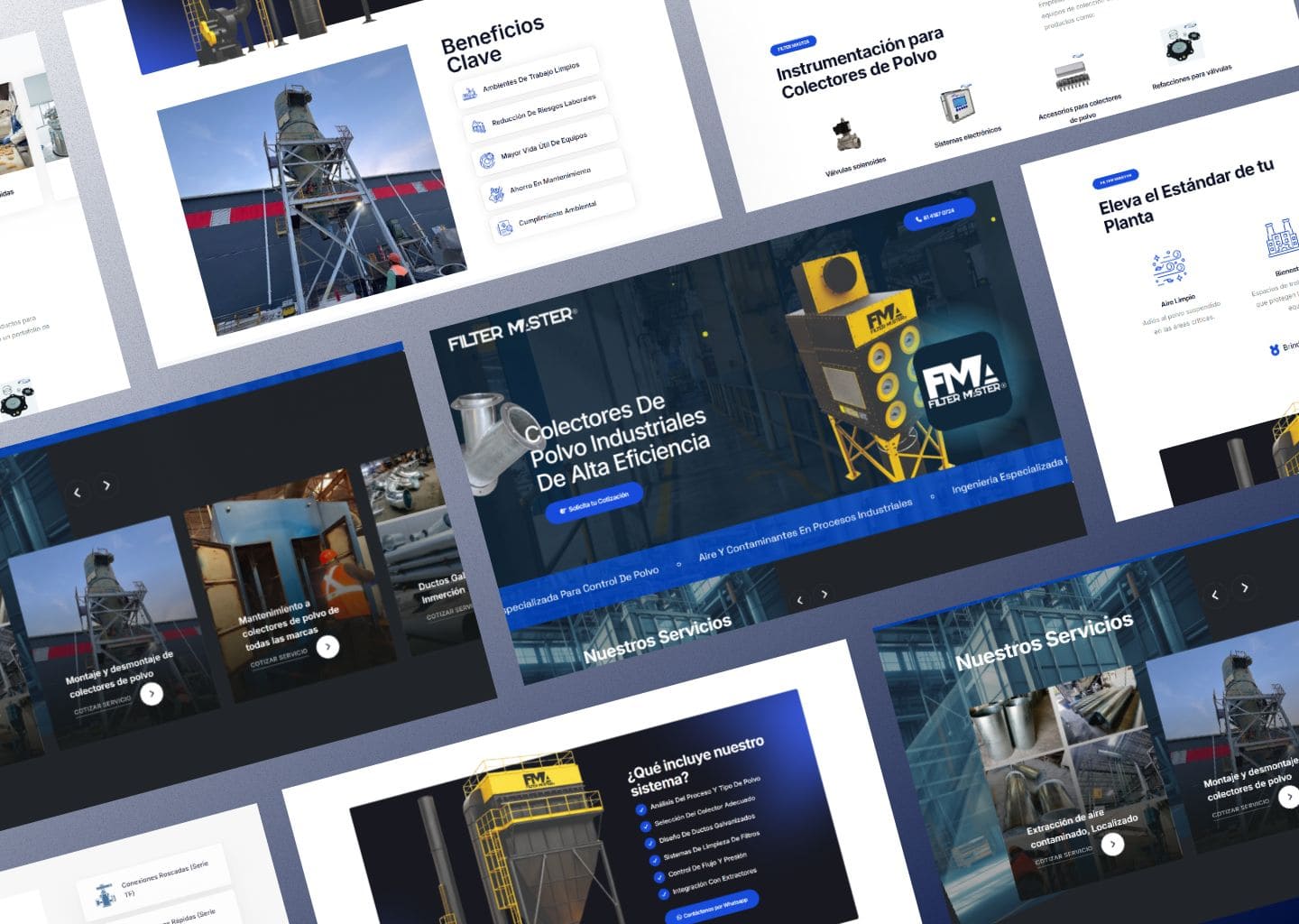Landing page para maquinaria industrial - proyecto de Google Ads de Neréa Digital