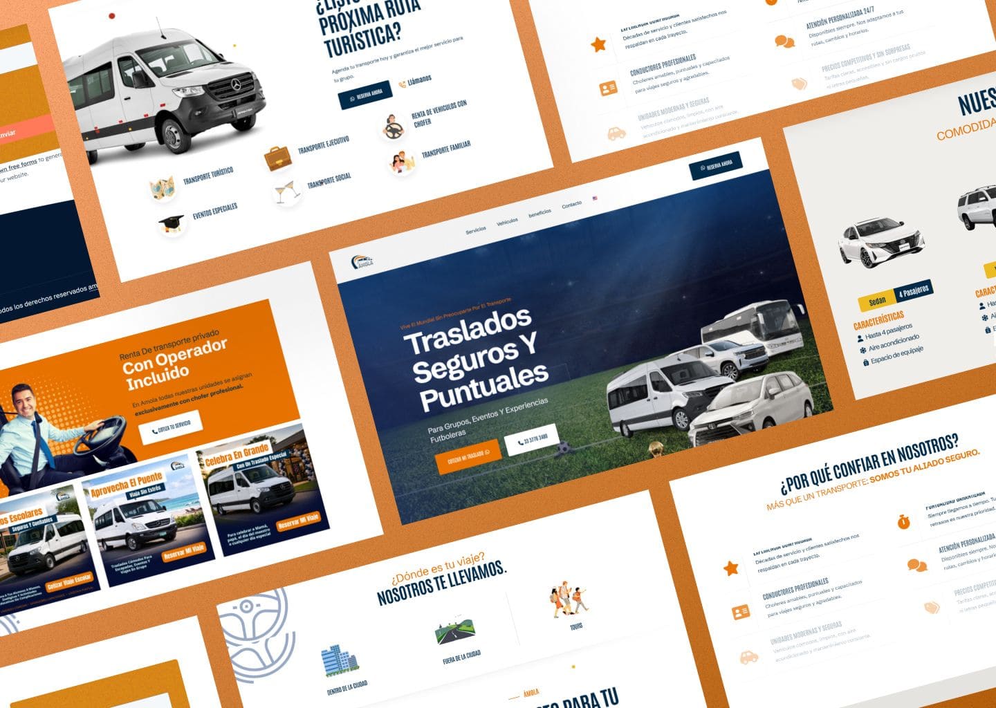 Landing page para empresa de renta de transporte - proyecto de Google Ads de Neréa Digital