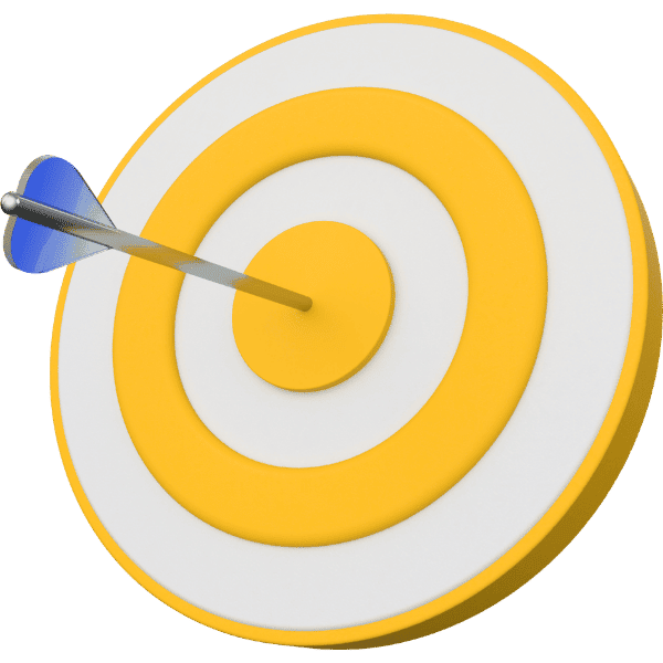 Icono de objetivo - proyectos diseñados para convertir